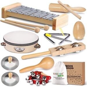 Toddler Musical Instruments International Natural Wooden Music Set for Toddlers
